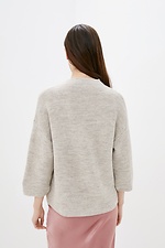 Knitted oversized jumper with 3/4 sleeves  4038296 photo №3