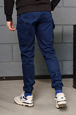Джинсовые штаны джоггеры на манжетах с накладными карманами GEN 8000296 фото №3