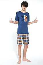 Хлопковая подростковая пижама на лето с шортами Cornette 2026297 фото №1