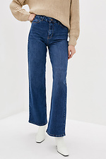 Blaue Flare-Jeans mit hoher Taille  4009297 Foto №1