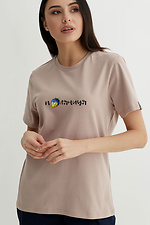 Хлопковая женская футболка с патриотическим принтом Garne 9000297 фото №1