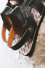 Męskie skórzane sandały letnie Bonis Original 25 czarne  2505298 zdjęcie №4