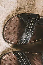Męskie skórzane sandały letnie Bonis Original 25 czarne  2505298 zdjęcie №5