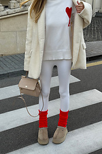 Red ribbed leggings M-SOCKS 2040299 photo №2