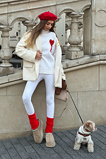 Red ribbed leggings M-SOCKS 2040299 photo №3
