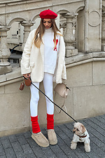 Red ribbed leggings M-SOCKS 2040299 photo №5