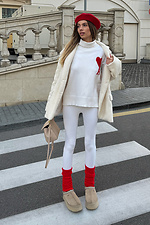 Red ribbed leggings M-SOCKS 2040299 photo №6