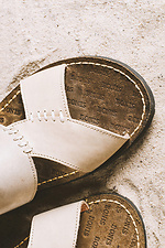 Men's leather summer slippers Bonis Original 27 olive  2505300 photo №5