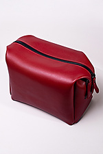 Red eco-leather cosmetic bag  8046300 photo №2