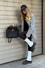 Weiße gerippte Beinlinge M-SOCKS 2040301 Foto №2