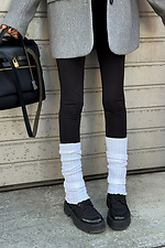 Weiße gerippte Beinlinge M-SOCKS 2040301 Foto №5