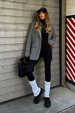 Weiße gerippte Beinlinge M-SOCKS 2040301 Foto №6