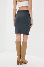 Warm fitted wool blend mini skirt with a slit  4038301 photo №3