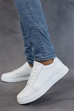 Leather city sneakers spring white  8019301 photo №1