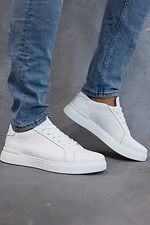 Leather city sneakers spring white  8019301 photo №2