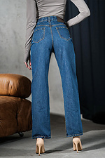 Women's Straight Casual Jeans Denim Wide Blue Teamv 8034301 photo №2