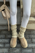 Бежеві гетри в рубчик M-SOCKS 2040302 фото №3