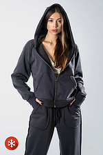 Warmer Damen-Trainingsanzug mit übergroßem Reißverschluss Francis Graphite Teamv 8034302 Foto №4