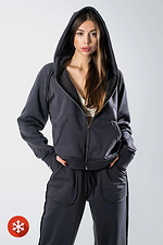 Warmer Damen-Trainingsanzug mit übergroßem Reißverschluss Francis Graphite Teamv 8034302 Foto №7