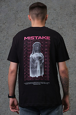 Übergroßes Herren-T-Shirt mit Aufdruck „Without Mistake“ in Schwarz Without 8049302 Foto №2