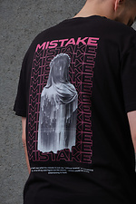 Übergroßes Herren-T-Shirt mit Aufdruck „Without Mistake“ in Schwarz Without 8049302 Foto №6