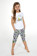 Хлопковая пижама на лето с шортиками для девочки Cornette 2026303 фото №1