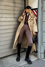 Black ribbed leggings M-SOCKS 2040303 photo №4