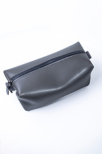 Gray eco-leather cosmetic bag  8046303 photo №3