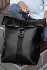 Großer schwarzer Rolltop-Rucksack mit Laptopfach SGEMPIRE 8015304 Foto №1