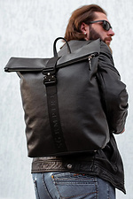 Большой черный рюкзак ролл-топ с отделением для ноутбука SGEMPIRE 8015304 фото №2