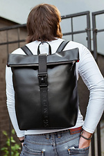 Großer schwarzer Rolltop-Rucksack mit Laptopfach SGEMPIRE 8015304 Foto №5