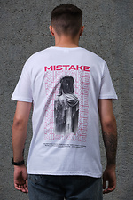 Übergroßes Herren-T-Shirt mit Aufdruck „Without Mistake“ in Weiß Without 8049304 Foto №2