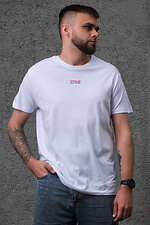 Übergroßes Herren-T-Shirt mit Aufdruck „Without Mistake“ in Weiß Without 8049304 Foto №4