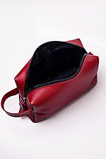 Косметичка из экокожи красного цвета 8046305 фото №3