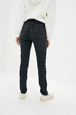 Черные прямые джинсы завышенной посадки 4009307 фото №3