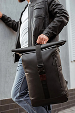 Большой черный рюкзак ролл-топ с отделением для ноутбука SGEMPIRE 8015307 фото №2