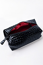 Patent leather cosmetic bag in black  8046307 photo №2