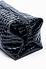 Patent leather cosmetic bag in black  8046307 photo №3