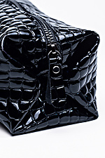 Patent leather cosmetic bag in black  8046307 photo №4