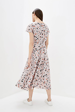 FIELD long cotton dress under the belt with short sleeves and wide skirt Garne 3038308 photo №3