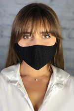 Two-layer GLAMUR face mask in black lace Garne 3500308 photo №2