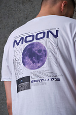 Чоловіча Оверсайз Футболка З Принтом Without Moon White Without 8049308 фото №6