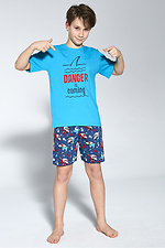 Бавовняна підліткова піжама на літо з шортами Cornette 2026310 фото №1