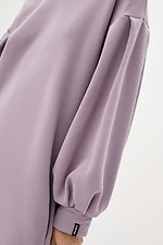 Трикотажна сукня ZEFIR кольору пудри з довгими рукавами-буфами на манжетах Garne 3039310 фото №5