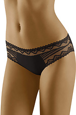 Black panties with sheer mesh and embroidery WOLBAR 4024310 photo №1