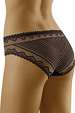 Black panties with sheer mesh and embroidery WOLBAR 4024310 photo №2