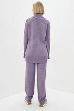 Wool-blend knitted suit: wide trousers, turtleneck sweater  4038310 photo №3
