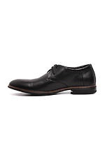 Black leather men's shoes with laces  4205310 photo №1