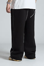 Horned Oversized Sweatpants Black OGONPUSHKA 8043310 photo №5
