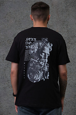 Übergroßes Herren-T-Shirt mit Aufdruck ohne griechisches Schwarz Without 8049310 Foto №2